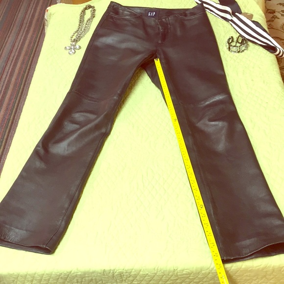 Vintage gap Pants - Vintage soft black leather lined GAP pants size 1